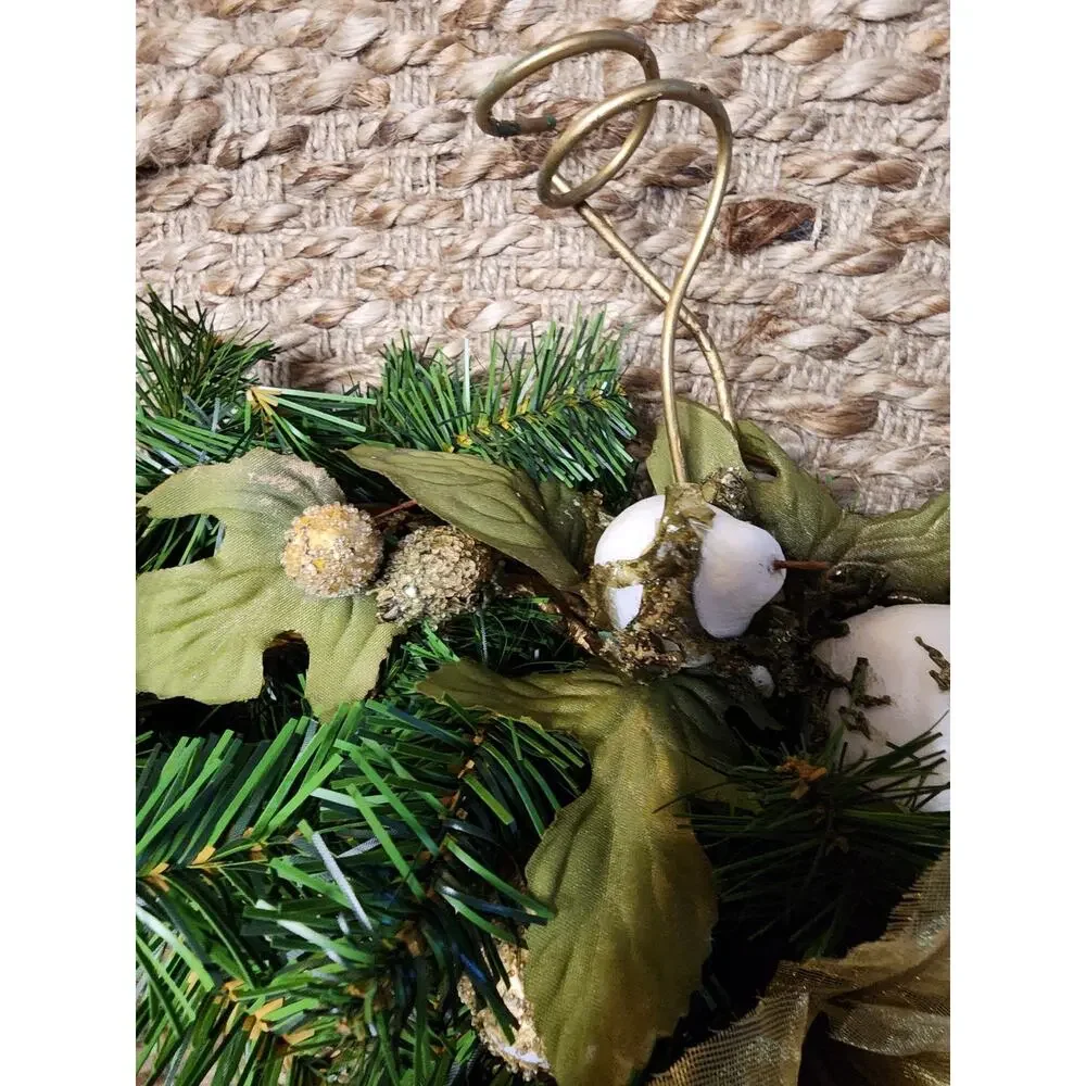 Wreath Christmas Angel Cherub Gold 25